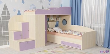 Детская кровать-шкаф Кадет-2, корпус Дуб, фасад Ирис в Барнауле