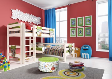 Двухъярусная детская кровать Мебельград Соня, Вариант 7 Белый в Барнауле