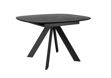 Керамический стол DikLine BK100 Керамика Черный мрамор/подстолье черное/опоры черные в Барнауле