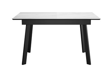 Керамический стол DikLine SKH125 Керамика Белый мрамор/подстолье черное/опоры черные (2 уп.) в Барнауле