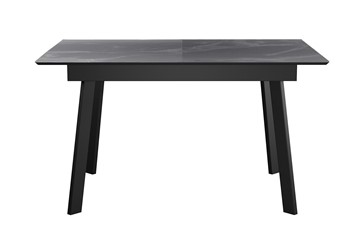 Керамический кухонный стол DikLine SKH125 Керамика Серый мрамор/подстолье черное/опоры черные (2 уп.) в Барнауле