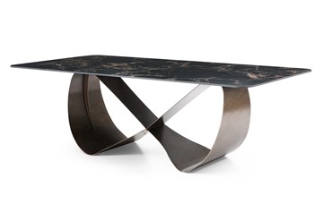 Керамический кухонный стол DT9305FCI (240) черный керамика/бронзовый в Барнауле