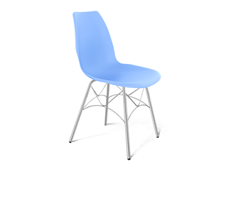 Кухонный стул SHT-ST29/S107 (голубой pan 278/хром лак) в Барнауле