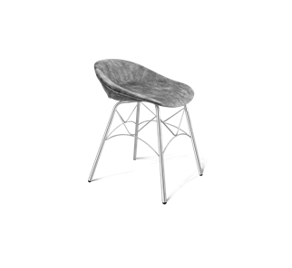 Обеденный стул SHT-ST19-SF1 / SHT-S107 (дымный/хром лак) в Барнауле