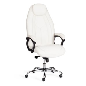 Кресло компьютерное BOSS Lux, кож/зам, белый, арт.21152 в Барнауле
