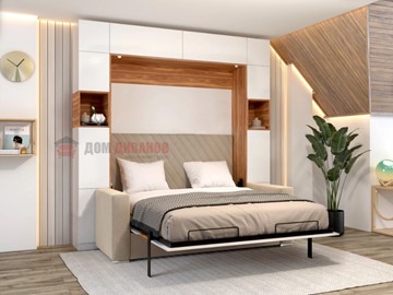 Кровать-шкаф с диваном DetalMaster Аделина 1400х2000 в Барнауле