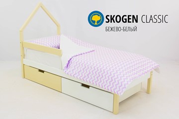 Детская кровать-домик мини Skogen бежево-белый в Барнауле