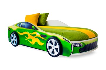 Кровать-машина детская Бондимобиль зеленый в Барнауле - предосмотр