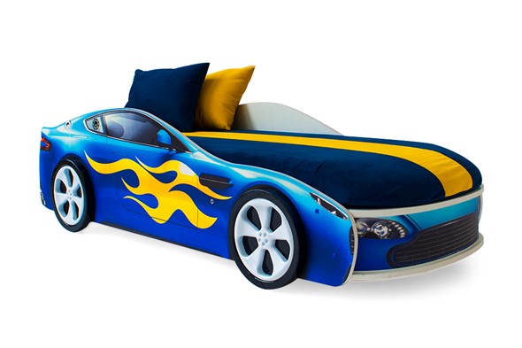 Детская кровать-машина Бондимобиль синий в Барнауле - изображение