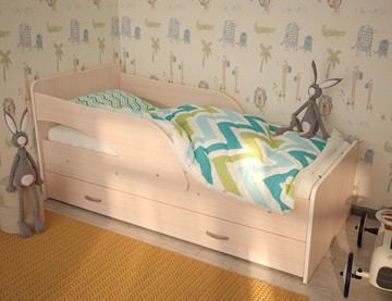 Детская кровать для мальчика Максимка, цвет Млечный дуб в Барнауле