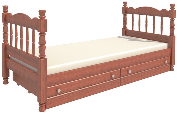 Кроватка Алёнка (Орех) с основанием в Барнауле - изображение