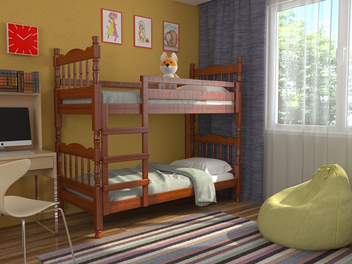 Кровать детская Соня двухъярусная (Орех) в Барнауле - изображение 1