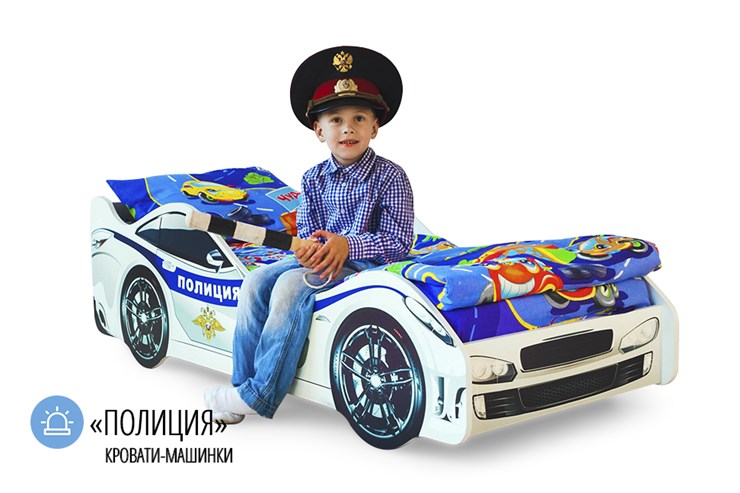 Кровать-машина детская Полиция в Барнауле - изображение 1