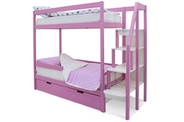 Детская 2-этажная кровать Svogen розовый в Барнауле