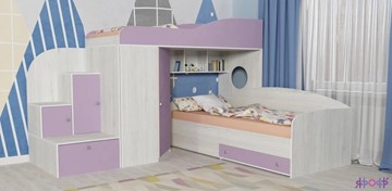 Детская кровать-шкаф Кадет-2, корпус Винтерберг, фасад Ирис в Барнауле