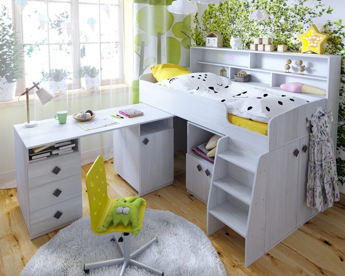 Кровать-чердак в детскую Малыш-5, цвет Винтерберг в Барнауле - изображение 7