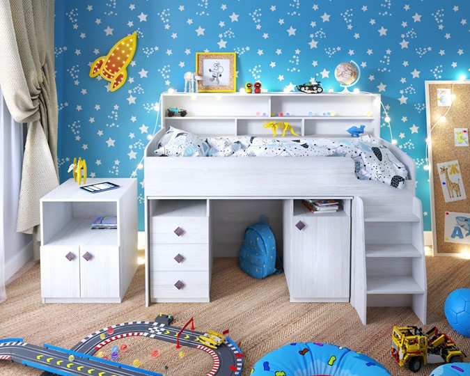 Кровать-чердак в детскую Малыш-5, цвет Винтерберг в Барнауле - изображение 8