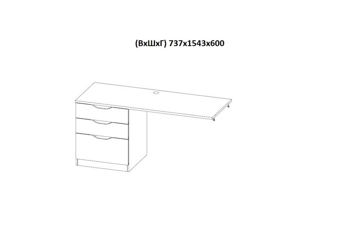 Кровать 2-х ярусная с письменным столом и шкафом POLINI Kids Simple Белый / Бетон в Барнауле - изображение 9