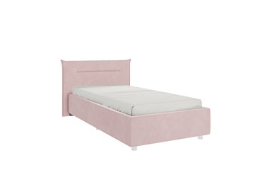 Кровать в детскую 0.9 Альба, нежно-розовый (велюр) в Барнауле