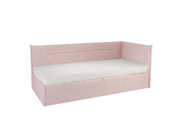 Кровать в детскую 0.9 Альба (Тахта), нежно-розовый (велюр) в Барнауле