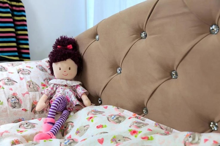 Детская кровать Эльза без бортика, Бежевый (латы) в Барнауле - изображение 2