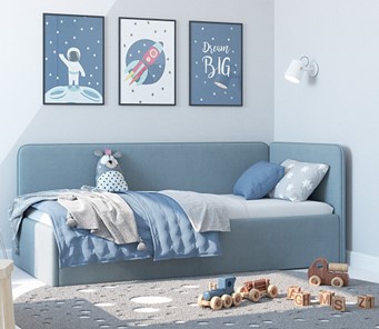 Детская кровать Leonardo голубой 160х70 в Барнауле - предосмотр 4