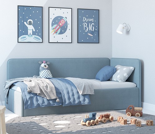 Детская кровать Leonardo голубой 160х70 в Барнауле - изображение 4