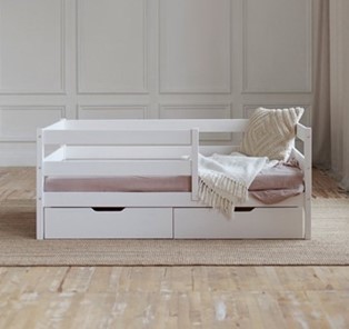 Кровать детская Софа с ящиками, цвет белый в Барнауле - предосмотр