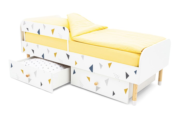 Кровать в детскую Stumpa Классика "Треугольники желтый, синий" в Барнауле - изображение 4