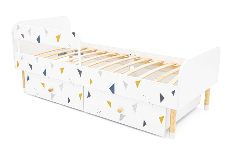 Кровать в детскую Stumpa Классика "Треугольники желтый, синий" в Барнауле - изображение 7