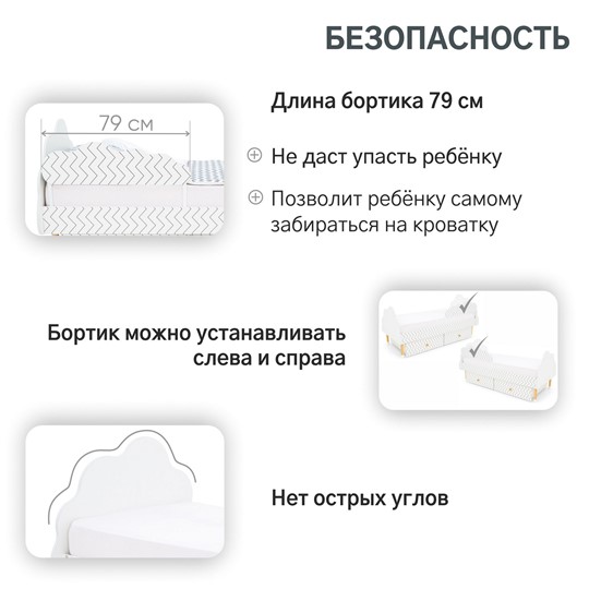 Кровать в детскую Stumpa Облако "Геометрия Зигзаги" в Барнауле - изображение 15