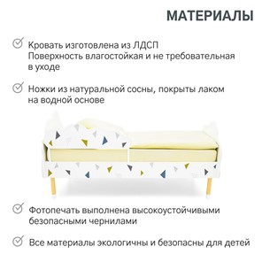 Кровать в детскую Stumpa Облако "Треугольники зеленый, синий" в Барнауле - предосмотр 17