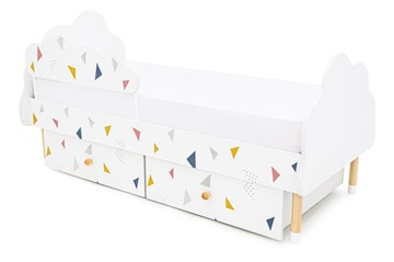 Кровать в детскую Stumpa Облако "Треугольники желтый, синий, розовый" в Барнауле - предосмотр 9