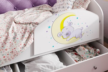 Односпальная детская кровать Звездочка с бортиком, Бежевый в Барнауле - предосмотр 2