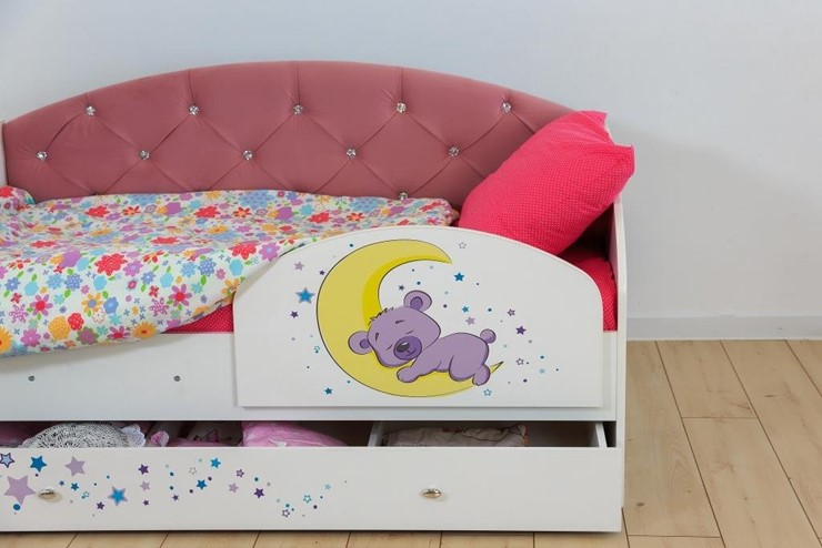 Детская кровать с бортиками Звездочка с бортиком, Розовый в Барнауле - изображение 7