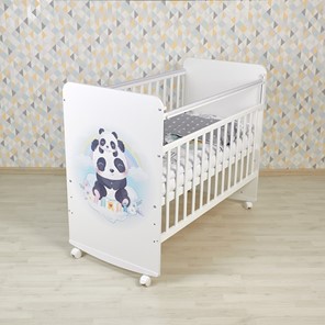 Детская кровать для девочки Фея 702 Милые панды, белый в Барнауле