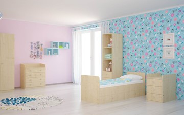 Кроватка в детскую с комодом POLINI Kids Simple 1100 Натуральный в Барнауле - предосмотр 4