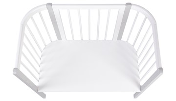 Кроватка детская приставная POLINI Kids Simple 120 Белый / Серый в Барнауле - предосмотр 3