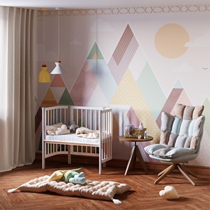 Кроватка детская приставная POLINI Kids Simple 120 Белый / Серый в Барнауле - предосмотр 7