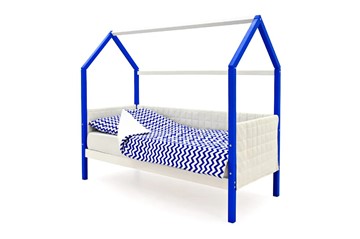 Детская кровать-домик «Svogen сине-белый» мягкая в Барнауле - предосмотр