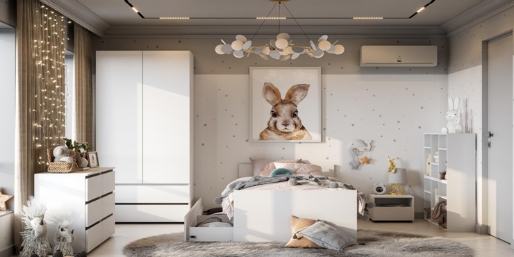 Детская спальня Токио, белый текстурный в Барнауле - изображение