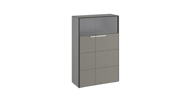 Распашной шкаф Наоми комбинированный двухстворчатый, цвет Фон серый, Джут ТД-208.07.29 в Барнауле