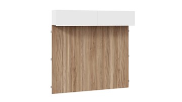 Настенный шкаф с декоративными панелями Порто (366) СМ-393.21.023-24 (Белый жемчуг/Яблоня беллуно/Белый софт) в Барнауле