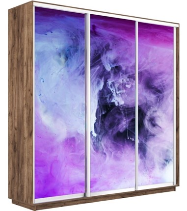 Шкаф Экспресс 2400х600х2200, Фиолетовый дым/дуб табачный в Барнауле - изображение