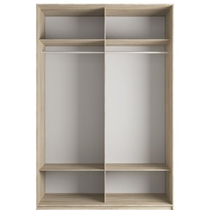 Шкаф 2-дверный Эста (Зеркало/Стекло черное) 1800x660x2400, венге мали в Барнауле - предосмотр 1
