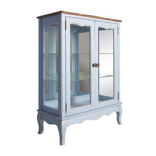 Шкаф со стеклянными дверцами Leontina для посуды (ST9318B) Голубой в Барнауле - изображение 1
