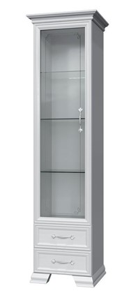 Шкаф-витрина Грация ШР-1, белый, 1 стекло, 420 в Барнауле - изображение