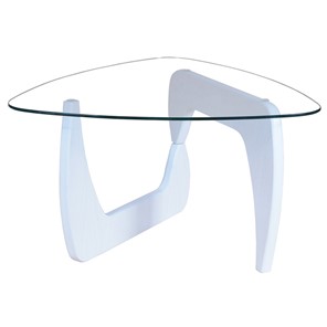 Стеклянный столик Берген-3, белый в Барнауле