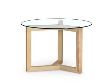Журнальный столик Оникс-8, Натуральный массив/Прозрачное стекло в Барнауле