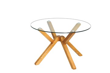 Стеклянный столик в гостиную Берген-2, натуральный массив в Барнауле